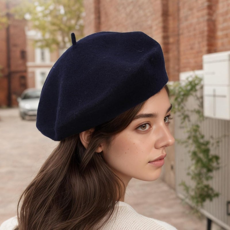 AURORAAEGIS French Beret Hats for Women - Classic Wool Beret Hats Soft Knit Winter Cloche for Daily Outfits - Image 5